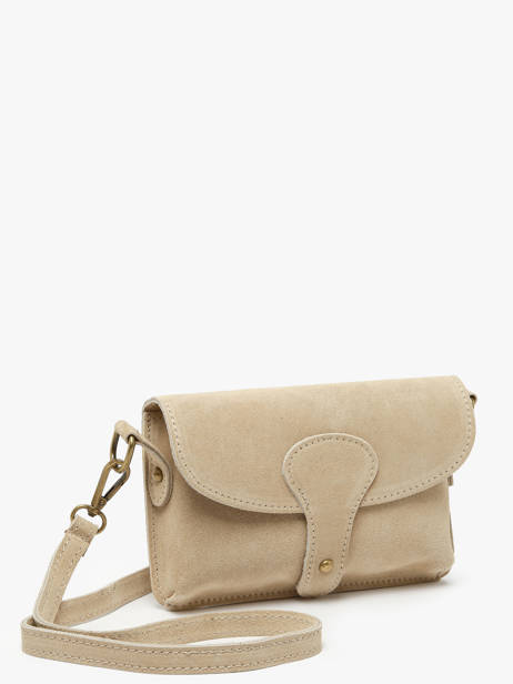 Cross Body Tas Velvet Milano Beige velvet VE260612 ander zicht 2